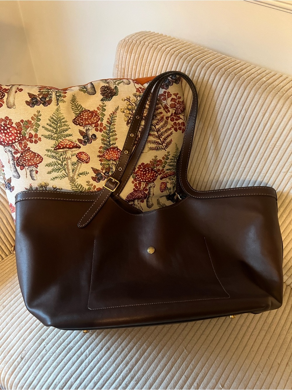 EUS Coach Maple Brown Gramercy Tote - Picture 3 of 6